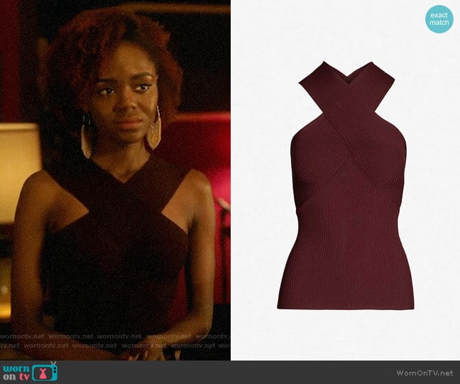 Reiss Dana Knit Top worn by Josie McCoy (Ashleigh Murray) on Katy Keene