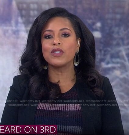 Sheinelle’s metallic striped dress on Today
