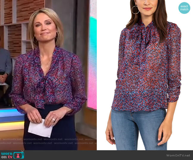 Shoshanna Layne Top worn by Amy Robach on Good Morning America
