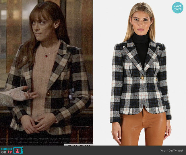 Smythe Plaid Duchess Blazer worn by Beth Kane (Rachel Skarsten) on Batwoman