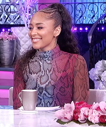 Amanda’s snakeskin ombre top and skirt on The Real