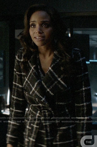 Sophie’s checked wrap coat on Batwoman