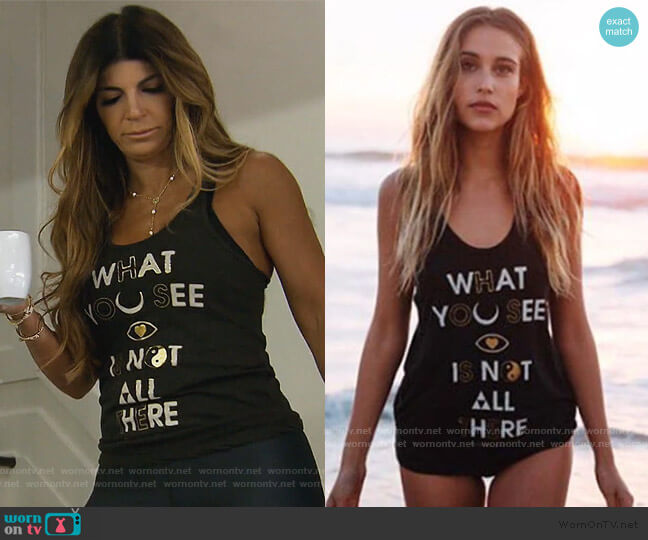 Spiritual Gangster What You See is Not All There  Tank worn by Teresa Giudice on The Real Housewives of New Jersey