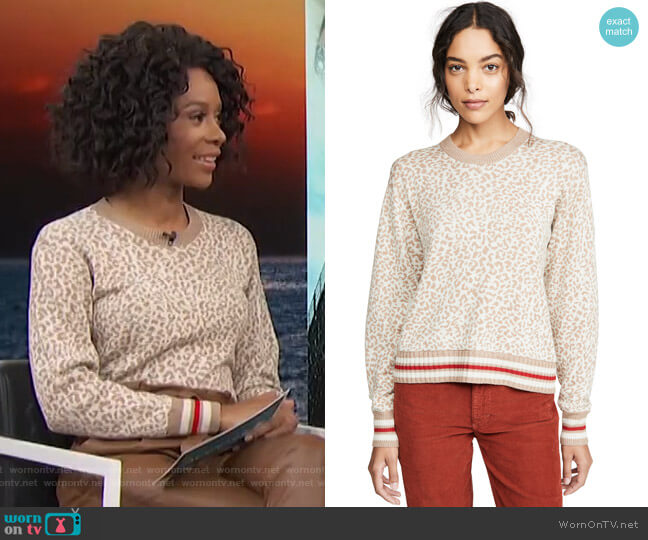 Splendid Leo Pullover worn by Zuri Hall on Access Hollywood