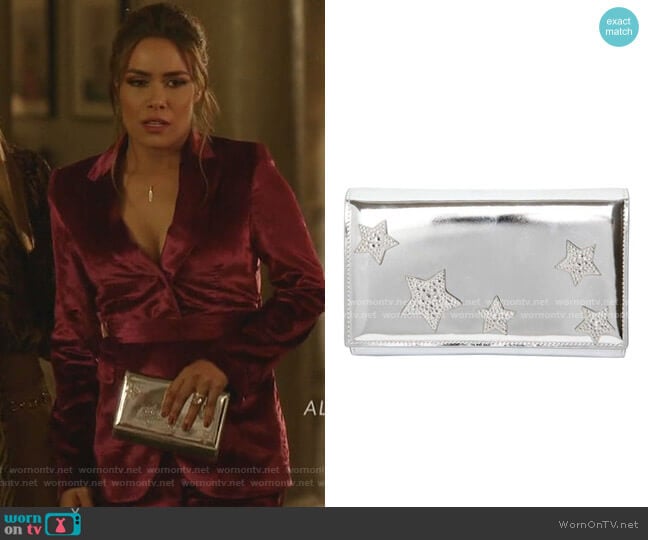 Giuseppe Zanotti Star Embellished Clutch worn by Cristal Jennings (Daniella Alonso) on Dynasty