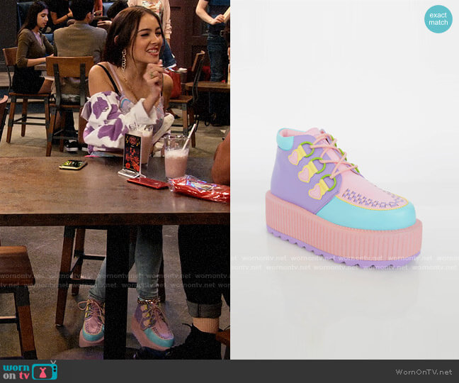 Strange Cvlt Pastel Super Kreep Platforms worn by Bella Schmerz (Haley Pullos) on The Expanding Universe of Ashley Garcia