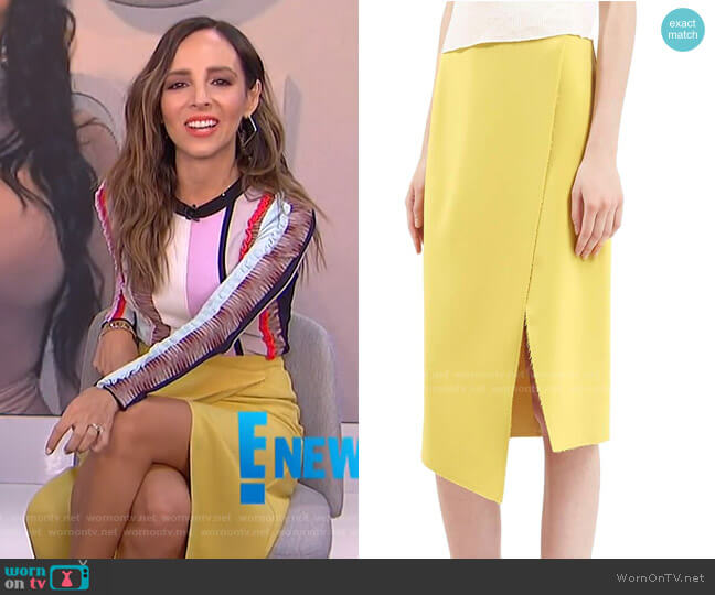 Topshop Crepe Wrap Skirt worn by Lilliana Vazquez on E! News