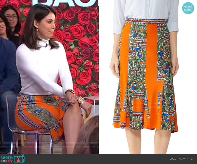 Tory Burch Jada Skirt worn by Cecilia Vega on Good Morning America