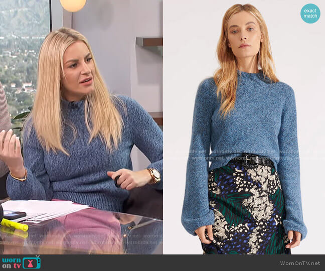 Veronica Beard Alexey Pullover worn by Morgan Stewart on E! News