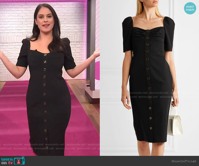 Veronica Beard Trace Button-Detailed Cady Dress