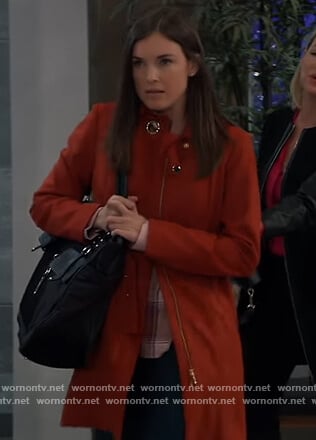 Willow’s orange suede coat on General Hospital