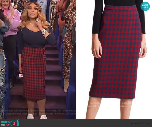 A.L.C. Thea Pencil Skirt worn by Wendy Williams on The Wendy Williams Show