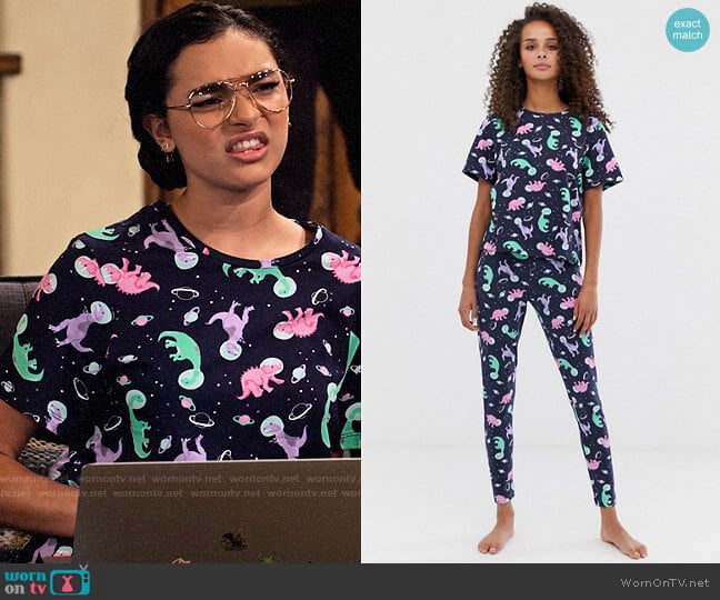 ASOS Design Space Dino Tee & Legging Set worn by Ashley Garcia (Paulina Chávez) on The Expanding Universe of Ashley Garcia