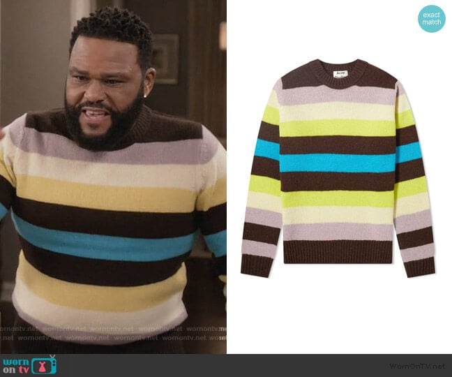 Acne Studios Kai Wool Crew Knit Sweater worn by Andre Johnson (Anthony Anderson) on Black-ish