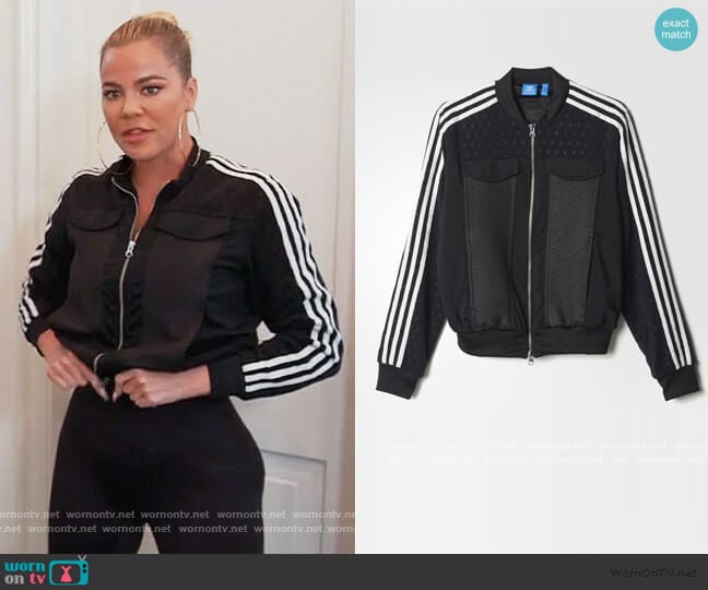 Adidas Berlin Superstar Track Jacket worn by Khloe Kardashian on Keeping Up with the Kardashians