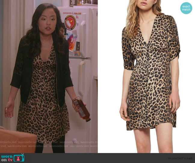 All Saints Kota Leppo Print Dress worn by Janet (Andrea Bang) on Kims Convenience
