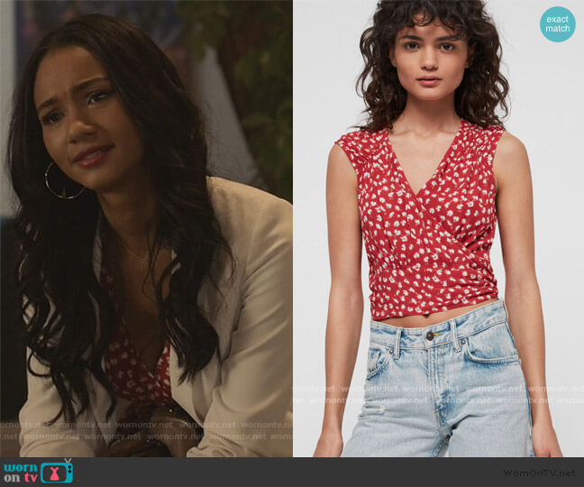 All Saints Krystal Scatter Top worn by Layla Keating (Greta Onieogou) on All American