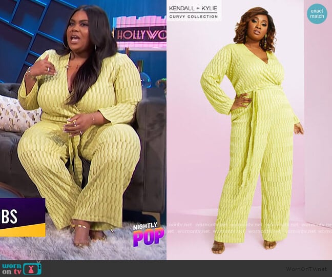 Kendall + Kylie Wide Leg Jumpsuit worn by Nina Parker on E! News