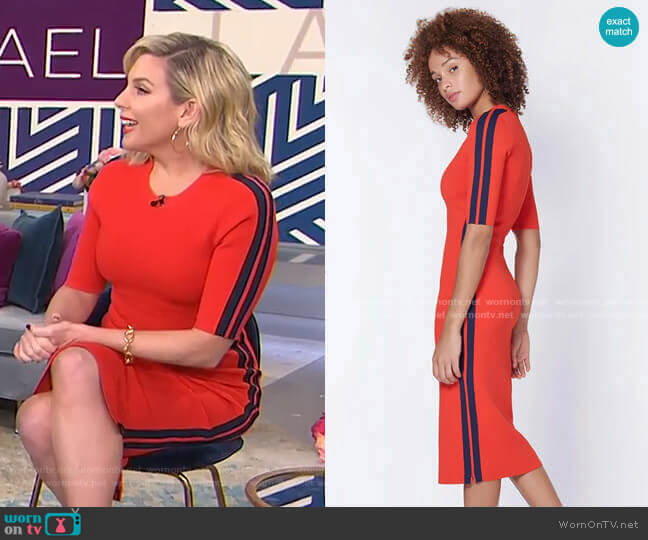 Veronica Beard Audrie Dress with Race Stripes