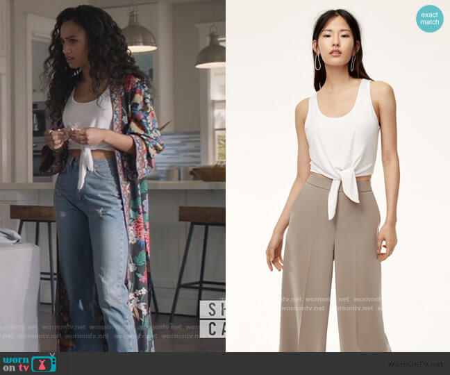Babaton Jeronimo Tank worn by Olivia Baker (Samantha Logan) on All American