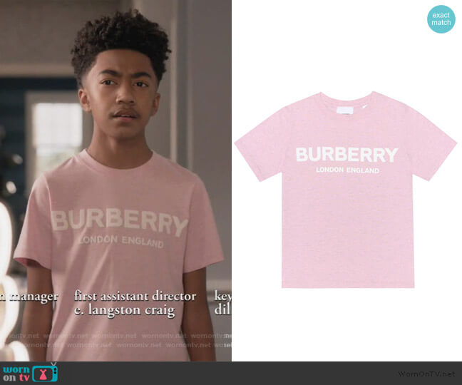 Burberry Logo cotton T-shirt worn by Jack Johnson (Miles Brown) on Black-ish