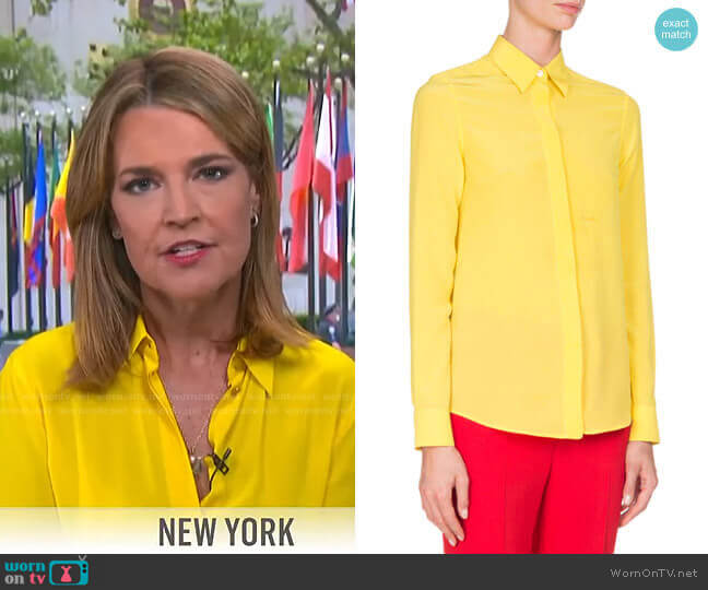 Givenchy Crepe de Chine Blouse worn by Savannah Guthrie on Today