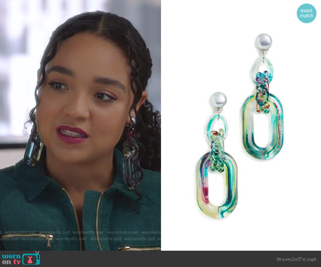 Diana Broussar Nobu Earrings worn by Kat Edison (Aisha Dee) on The Bold Type