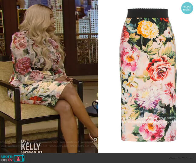 Dolce & Gabbana Floral Print Pencil Skirt