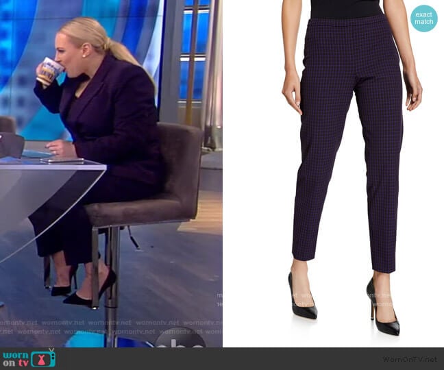 Elie Tahari Marcia Check Pants worn by Meghan McCain on The View