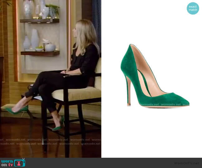 Gianvito Rossi Ellipsis Pointed Pumps worn by Kelly Ripa on Live with Kelly and Mark