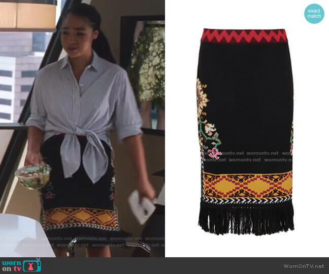 Etro Woven Skirt worn by Kat Edison (Aisha Dee) on The Bold Type