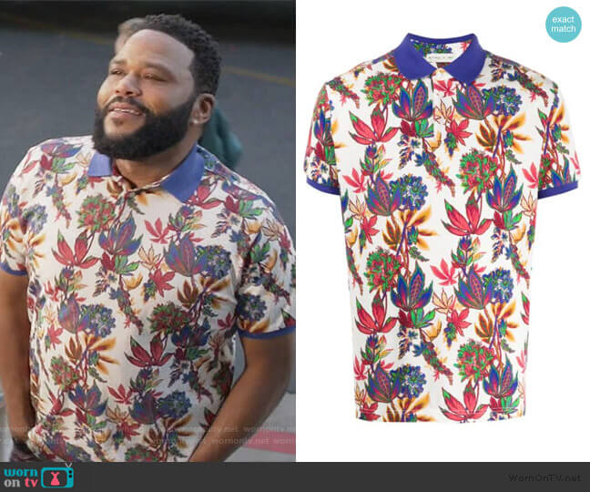 Etro Floral print Polo Shirt worn by Andre Johnson (Anthony Anderson) on Black-ish