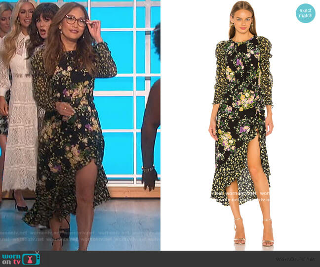 For Love & Lemons Ross Midi Dress worn by Carrie Inaba on The Talk
