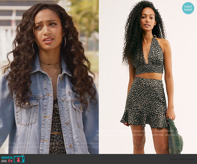 Free People Starstruck Slip Set worn by Olivia Baker (Samantha Logan) on All American
