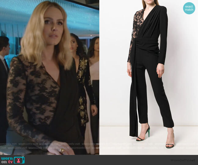 Givenchy Lace Draped Detailed Jumpsuit worn by Laura Baker (Monet Mazur) on All American