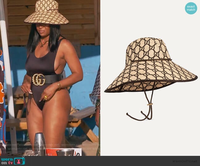 Gucci Embroidered Raffia Hat