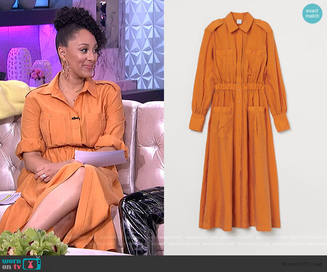 H&M Calf-length Shirt Dress worn by Tamera Mowry on The Real