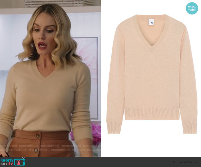 Iris & Ink Alith cashmere sweater worn by Laura Baker (Monet Mazur) on All American