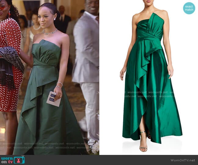 Jay Godfrey Callie Strapless Taffeta Gown worn by Tiana Brown (Serayah McNeill) on Empire
