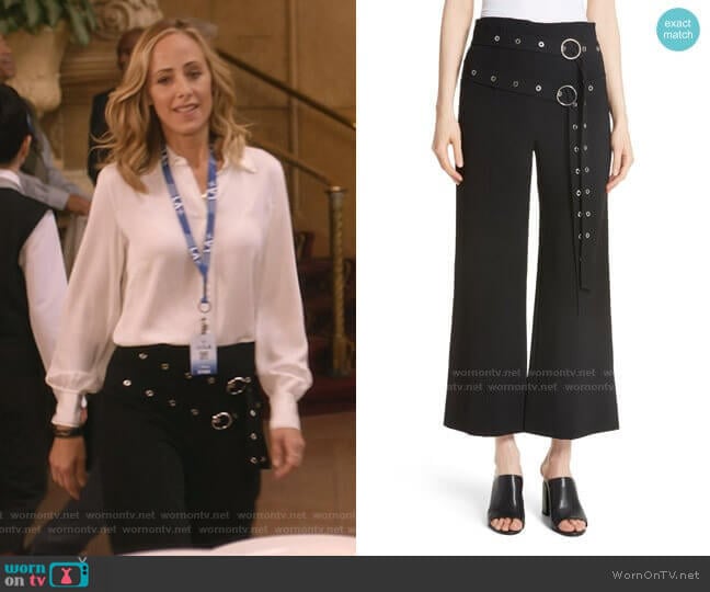 Cinq a Sept Jessi Double Belt Pants worn by Teddy Altman (Kim Raver) on Greys Anatomy