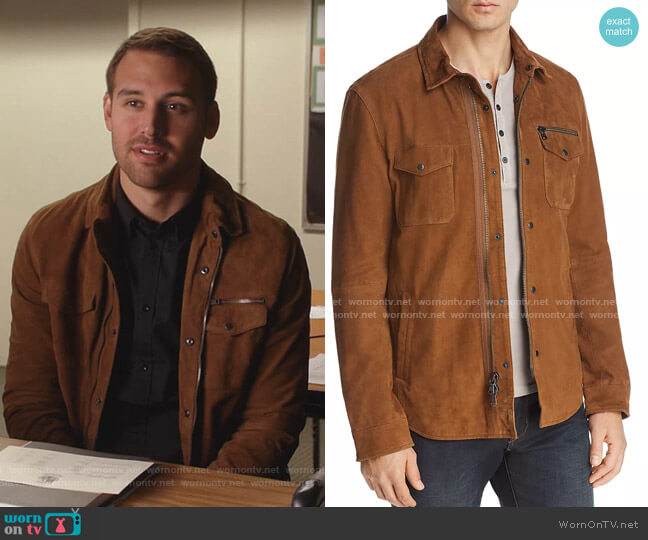 John Varvatos Star USA Camel Shilo Suede Jacket worn by Eddie Diaz (Ryan Guzman) on 9-1-1