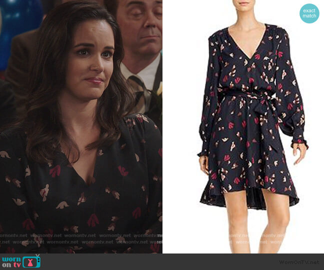 Joie Marlayne Floral-Print High/Low Dress worn by Amy Santiago (Melissa Fumero) on Brooklyn Nine-Nine