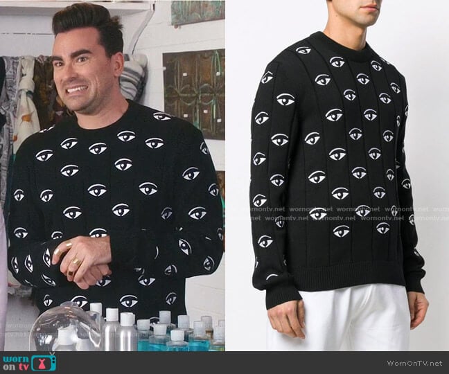 Kenzo Eye Logo Jumper worn by David Rose (Daniel Levy) on Schitts Creek