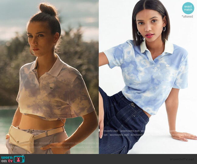 Lacoste Cloud Polo Shirt worn by Rebeca (Claudia Salas) on Elite