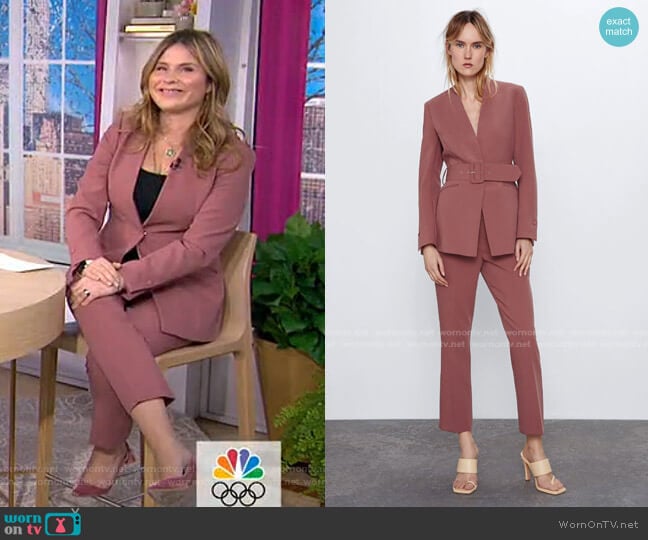 Zara Mini Flare Pants worn by Jenna Bush Hager on Today