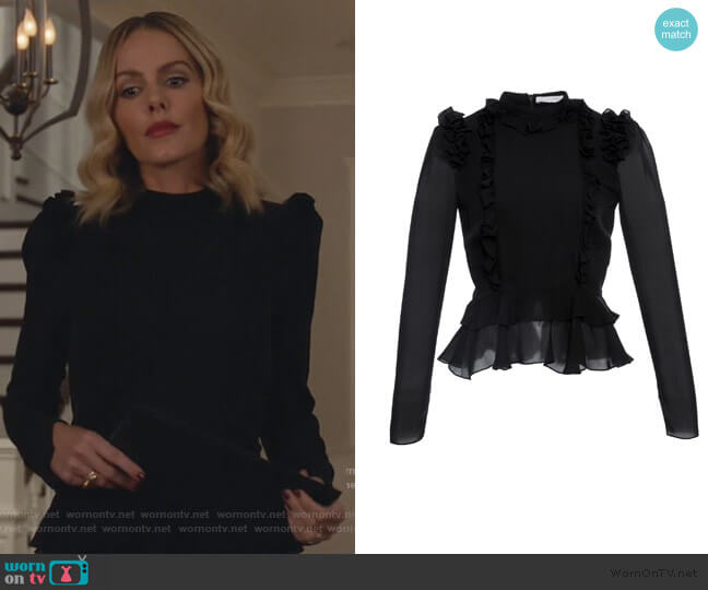Laura Garcia Chloe Silk Blouse worn by Laura Baker (Monet Mazur) on All American
