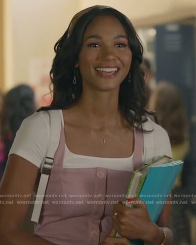 Layla’s pink overall dress on All American