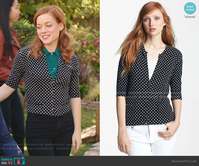 Marc by Marc Jacobs Vivie Print Cardigan worn by Zoey Clarke (Jane Levy) on Zoeys Extraordinary Playlist
