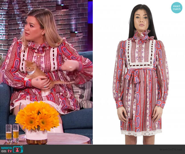 Marc Jacobs Paisley Dress worn by Kelly Clarkson on The Kelly Clarkson Show