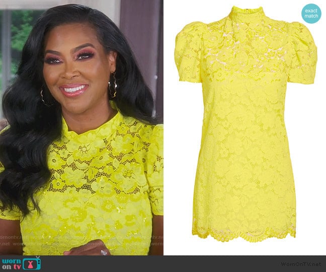 Marc Jacobs The Lace Shift Dress worn by Kenya Moore on The Real Housewives of Atlanta